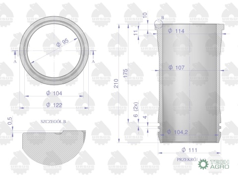 Zestaw naprawczy silnika 55110018 950116 C-360 (komplet) ORYGINAŁ URSUS