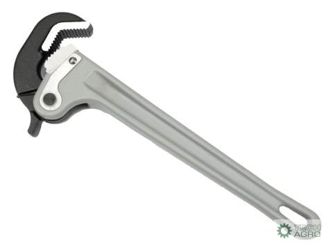 Klucz do rur, samozaciskowy 14" uchwytaluminium wzmocniony szczęki ze stali CrMnTi z dodatkiem tytanu, Waryński