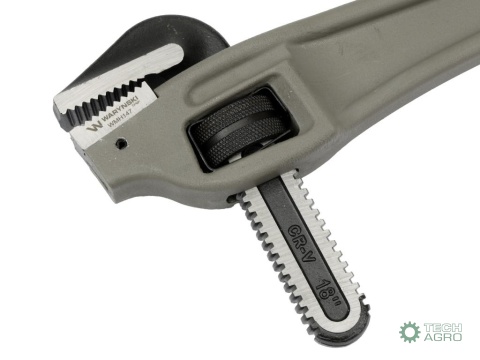 Klucz do rur, typ amerykański 18" kątowy uchwyt aluminium wzmocniony, Waryński