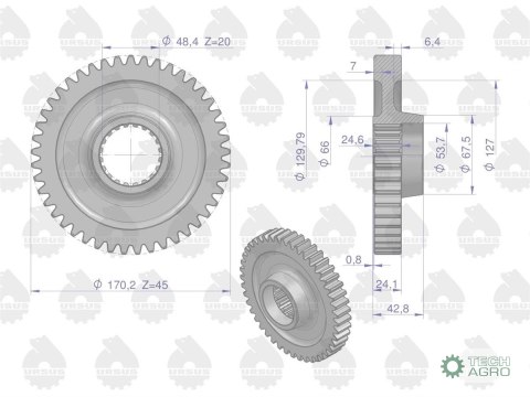 KOŁO NAP.WOM Z20/45 MF URSUS KOŁO NAP.WOM Z20/45 MF URSUS