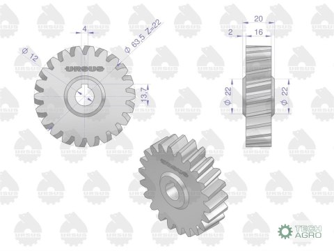 Koło napędzające pompę olejową 950702 C-360/Zetor ORYGINAŁ URSUS Koło napędzające pompę olejową 950702 C-360/Zetor ORYGINAŁ URSUS