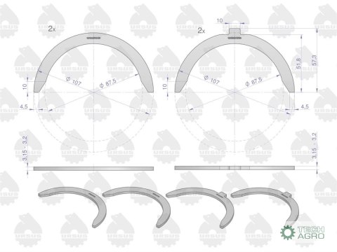 Komplet półpierścieni N-0.50 (II szlif) 91250622. 80002078 C-385 ORYGINAŁ URSUS Komplet półpierścieni N-0.50 (II szlif) 91250622. 80002078 C-385 ORYGINAŁ URSUS