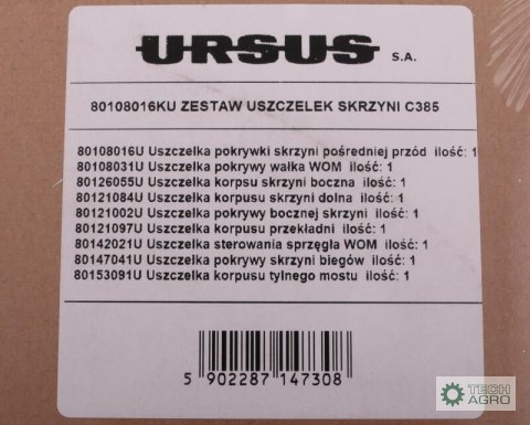 Komplet ( zestaw ) uszczelek skrzyni C-385 ORYGINAŁ URSUS Komplet ( zestaw ) uszczelek skrzyni C-385 ORYGINAŁ URSUS