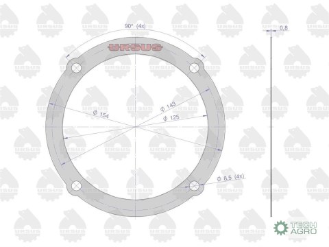 Komplet ( zestaw ) uszczelek zwolnicy 50528020. 50428120. 50528040 C-360 ORYGINAŁ URSUS Komplet ( zestaw ) uszczelek zwolnicy 50528020. 50428120. 50528040 C-360 ORYGINAŁ URSUS