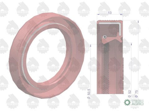 Pierścień uszczelniający uszczelniacz wału korbowego przedni C-360 Fluoroelastomer ORYGINAŁ URSUS Pierścień uszczelniający uszczelniacz wału korbowego przedni C-360 Fluoroelastomer ORYGINAŁ URSUS