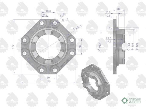 Pokrywa mechanizmu różnicowego przekładni głównej MF3 ORYGINAŁ URSUS Pokrywa mechanizmu różnicowego przekładni głównej MF3 ORYGINAŁ URSUS