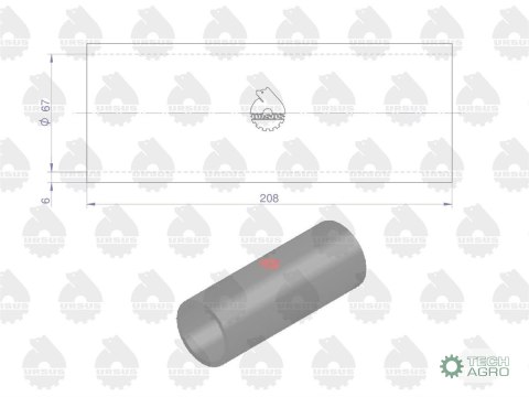 PRZEWÓD GUM 210 MM/FI70 C385 URSUS PRZEWÓD GUM 210 MM/FI70 C385 URSUS