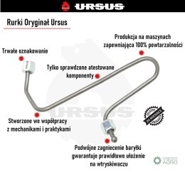 Przewód wysokiego ciśnienia I cylindra 6 6-cyl C-385 ORYGINAł URSUS