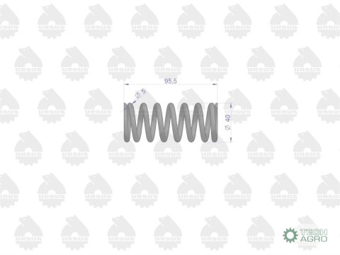 Sprężyna sprzęgła mała sprzedawane po 10 C-385 ORYGINAŁ URSUS Sprężyna sprzęgła mała sprzedawane po 10 C-385 ORYGINAŁ URSUS