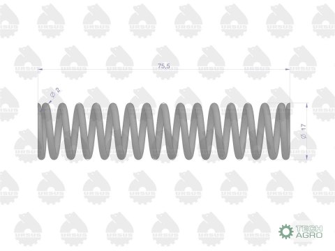 Sprężyna taśmy hamulca ręcznego sprzedawane po 10 C-360 ORYGINAŁ URSUS Sprężyna taśmy hamulca ręcznego sprzedawane po 10 C-360 ORYGINAŁ URSUS