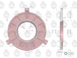 TARCZA DOCISKOWA WOM C360 U