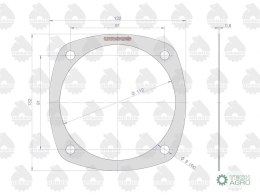 Uszczelka I pokrywy przedniej łożyska krążelit 0.8mm C-385 ( sprzedawane po 10 ) ORYGINAŁ URSUS