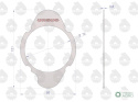 Uszczelka cylindra sprężarki 950941 krążelit 0.8mm C-360 ( sprzedawane po 10 ) ORYGINAŁ URSUS