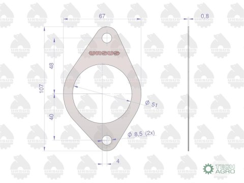 Uszczelka kolektora ssącego krążelit 0.8mm C-385 ( sprzedawane po 10 ) ORYGINAŁ URSUS Uszczelka kolektora ssącego krążelit 0.8mm C-385 ( sprzedawane po 10 ) ORYGINAŁ URSUS