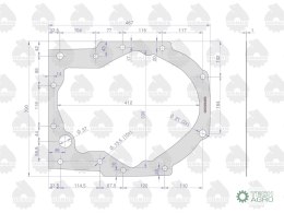 Uszczelka korpusu skrzyni pośredniej przekładniowej krążelit 1mm C-385 ( sprzedawane po 5 ) ORYGINAŁ URSUS