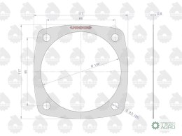 Uszczelka pokrywy łożysk sprzęgła krążelit 0.8mm C-385 ( sprzedawane po 10 ) ORYGINAŁ URSUS