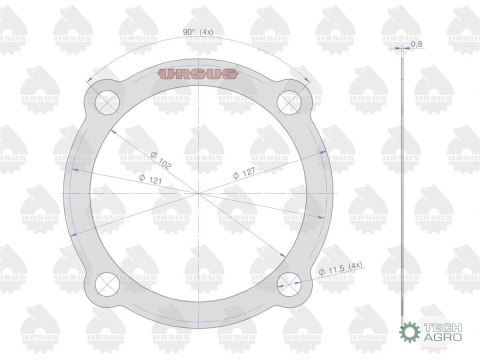 Uszczelka pokrywy łożyska WOM krążelit 0.8mm C-385 ( sprzedawane po 10 ) ORYGINAŁ URSUS Uszczelka pokrywy łożyska WOM krążelit 0.8mm C-385 ( sprzedawane po 10 ) ORYGINAŁ URSUS