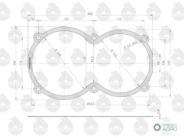 Uszczelka pokrywy przedniej skrzyni 40111914 krążelit 0.8mm C-360 Zetor ( sprzedawane po 10 ) ORYGINAŁ URSUS