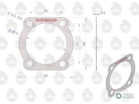 Uszczelka pokrywy przystawki krążelit 0.8mm Zetor ( sprzedawane po 10 ) ORYGINAŁ URSUS Uszczelka pokrywy przystawki krążelit 0.8mm Zetor ( sprzedawane po 10 ) ORYGINAŁ URSUS