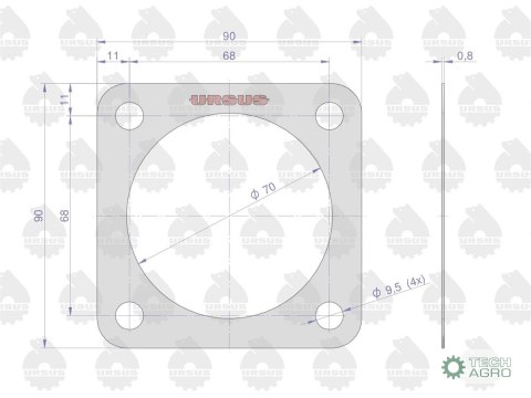 Uszczelka pokrywy skrzyni krążelit 0.8mm C-385 ( sprzedawane po 10 ) ORYGINAŁ URSUS Uszczelka pokrywy skrzyni krążelit 0.8mm C-385 ( sprzedawane po 10 ) ORYGINAŁ URSUS