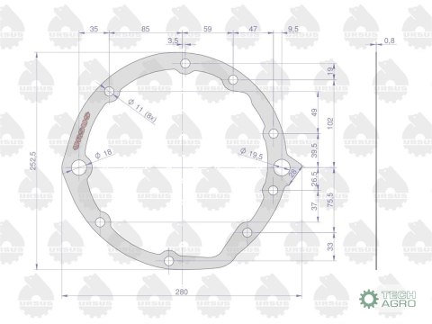 Uszczelka pompy podnośnika 95462 krążelit 0.8mm C-360 Zetor ( sprzedawane po 5 ) ORYGINAŁ URSUS Uszczelka pompy podnośnika 95462 krążelit 0.8mm C-360 Zetor ( sprzedawane po 5 ) ORYGINAŁ URSUS