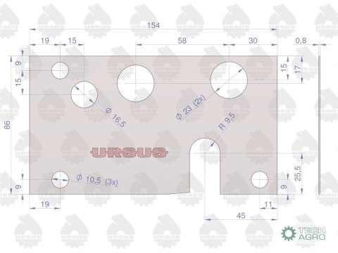 Uszczelka rozdzielacza hydraulicznego krążelit 0.8mm C-360 ( sprzedawane po 10 ) ORYGINAŁ URSUS Uszczelka rozdzielacza hydraulicznego krążelit 0.8mm C-360 ( sprzedawane po 10 ) ORYGINAŁ URSUS