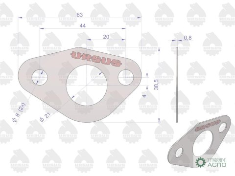 Uszczelka układu smarowania krążelit 0.8mm 50607310 C-360 ( sprzedawane po 10 ) ORYGINAŁ URSUS Uszczelka układu smarowania krążelit 0.8mm 50607310 C-360 ( sprzedawane po 10 ) ORYGINAŁ URSUS