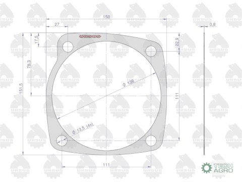 Uszczelka wyjścia przedni napęd krążelit 0.8mm C-385 ( sprzedawane po 10 ) ORYGINAŁ URSUS Uszczelka wyjścia przedni napęd krążelit 0.8mm C-385 ( sprzedawane po 10 ) ORYGINAŁ URSUS