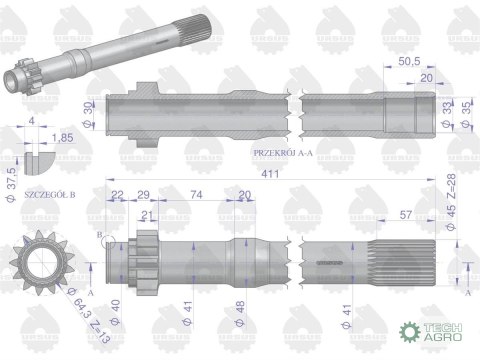 WAŁEK SPRZ.II ST.URSUS C360 WAŁEK SPRZ.II ST.URSUS C360