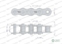 Łańcuch rolkowy wzmocniony 08A-1 ANSI A40 (R1 1/2) 5m Waryński