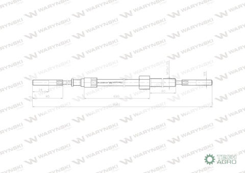 Linka - Hamulec L-1060mm 70112905 ZETORWaryński