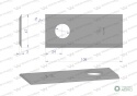 Nóż, nożyk kosiarka 108X46X3mm otwór 21zastosowanie 108D Galfre WARYŃSKI ( sprzedawane po 25 )