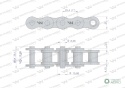 Łańcuch rolkowy 16B-1-104PZ (R1 1) adaptera A2H zastosowanie Rozrzutnik Waryński