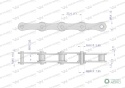 Łańcuch rolkowy L208A-34PZ zastosowanieClaas 600981. 600981.0. 0006009810 Waryński