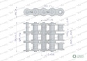 Łańcuch rolkowy wzmocniony 16A-3 ANSI A80 (R3 1) 5 m Waryński