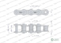 Łańcuch rolkowy wzmocniony przemysłowy 12BH-1(R1 3/4) 2.5 m Waryński