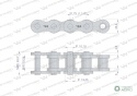Łańcuch rolkowy wzmocniony przemysłowy 20BH-1 (R1 1.1/4) 2.5 m Waryński