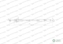 Linka do sterowania rozdzielaczem na kulkę (stalowa) L-1000mm Waryński