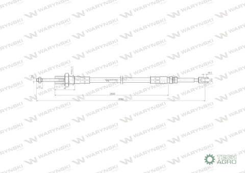 Linka do sterowania rozdzielaczem na widełki L-3000mm Waryński