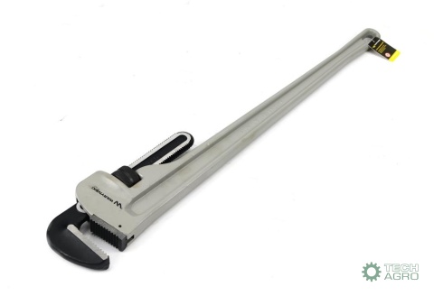 Klucz do rur typ amerykański 48" uchwyt aluminium wzmocniony szczęki CrMo max średnica Waryński