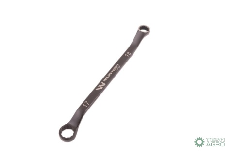 Klucz oczkowy odsadzony 13 x 17 mm. CrVstandard ASME B107.9 Waryński