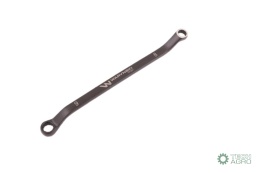 Klucz oczkowy odsadzony 8 x 9 mm. CrV standard ASME B107.9 Waryński