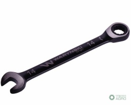 Klucz płasko-oczkowy 14 mm z grzechotką72 zęby standard ASME B107-2010 Waryński