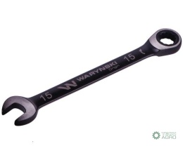 Klucz płasko-oczkowy 15 mm z grzechotką72 zęby standard ASME B107-2010 Waryński