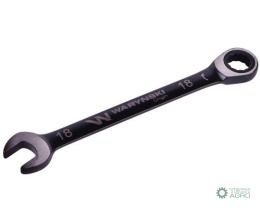 Klucz płasko-oczkowy 18 mm z grzechotką72 zęby standard ASME B107-2010 Waryński