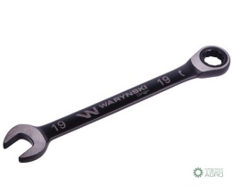 Klucz płasko-oczkowy 19 mm z grzechotką72 zęby standard ASME B107-2010 Waryński