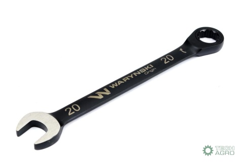 Klucz płasko-oczkowy 20 mm z grzechotką72 zęby standard ASME B107-2010 Waryński