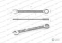 Klucz płasko-oczkowy 20 mm z grzechotką72 zęby standard ASME B107-2010 Waryński