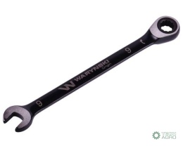 Klucz płasko-oczkowy 9 mm z grzechotką 72 zęby standard ASME B107-2010 Waryński