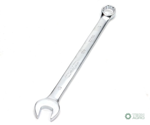 Klucz płaskooczkowy extra długi 19mm dł281mm standard ASME B107.9M Waryński